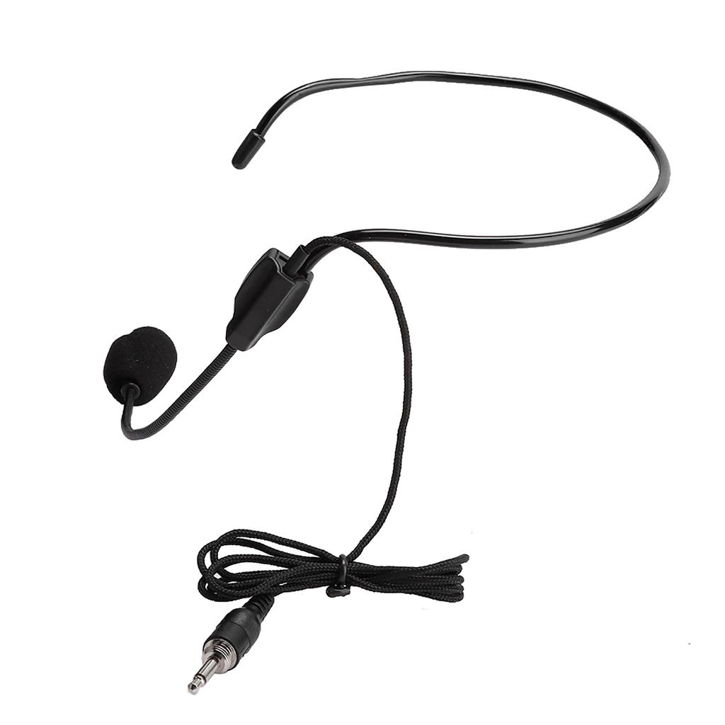 3Pcs 3.5 mm Screw Plug Wired Head Condenser Microphone Headset Mic for Shopping Guide Guider