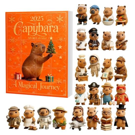 

Рождественский кулон в виде мультяшной капибары, 24-дневный рождественский календарь обратного отсчета, праздничный декор J