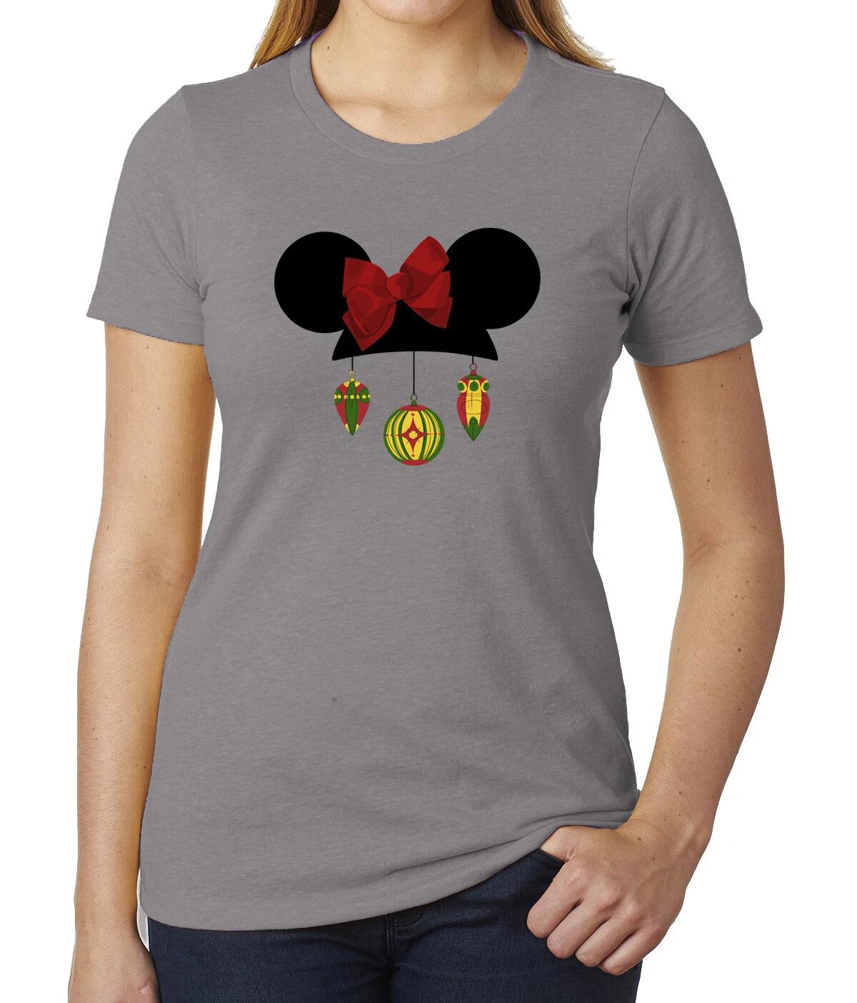 Minnie Head Ornaments Shirts, Christmas Woman s Shirt, Ornaments Woman s Shirts M