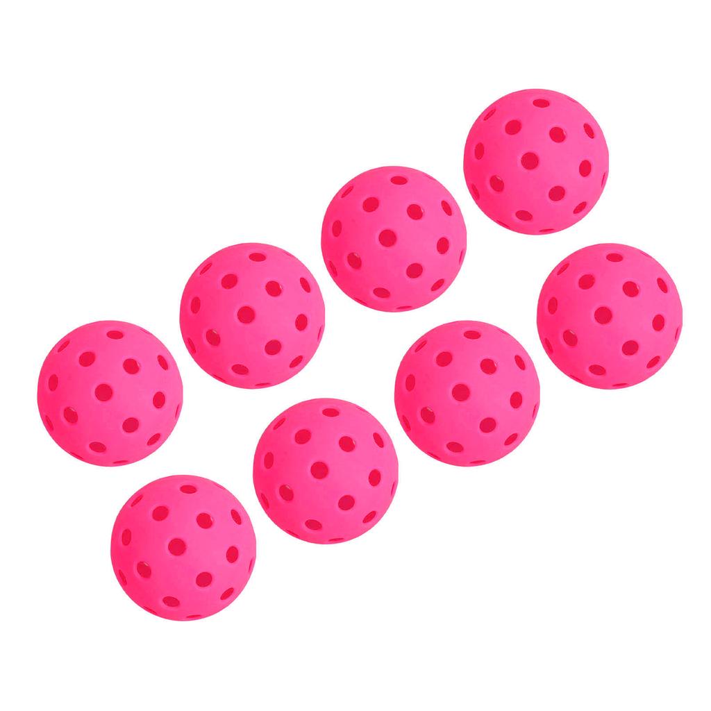12PCS 74mm 40 Holes Pickleballs PE Plastic High Elasticity Pickleball Outdoor Hole Balls Pink