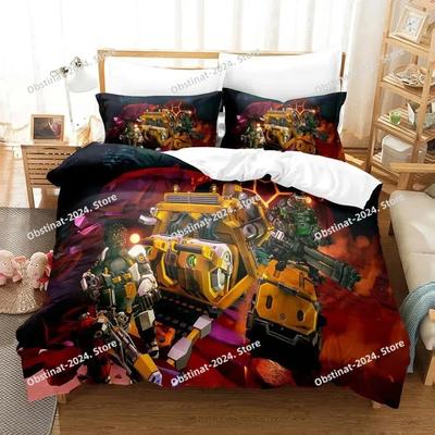 3d Anime Game Deep Rock Galactic Bedding Set Printed Bed Set With Pillowcase Bed Duvet Cover Single Double Queen Super King Size
