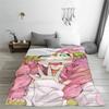 Cute Kanroji Mitsuri Blanket Cover Velvet Anime Lightweight Throw Blanket for Home Couch Bed Rug