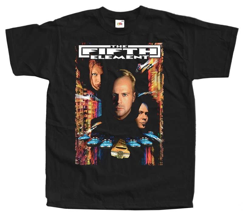 The Fifth Element T SHIRT Tee V2 Movie Poster BLACK Shirt sizes S-5XL M