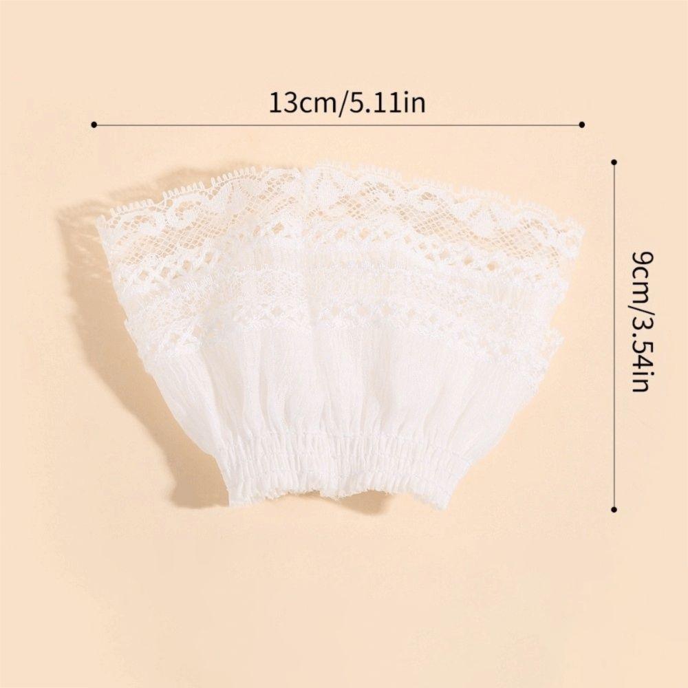 Detachable Fake Cuff Multilayer Ruffle Lace Cuff False Sleeve Cuffs  Women's Clothing Accessories