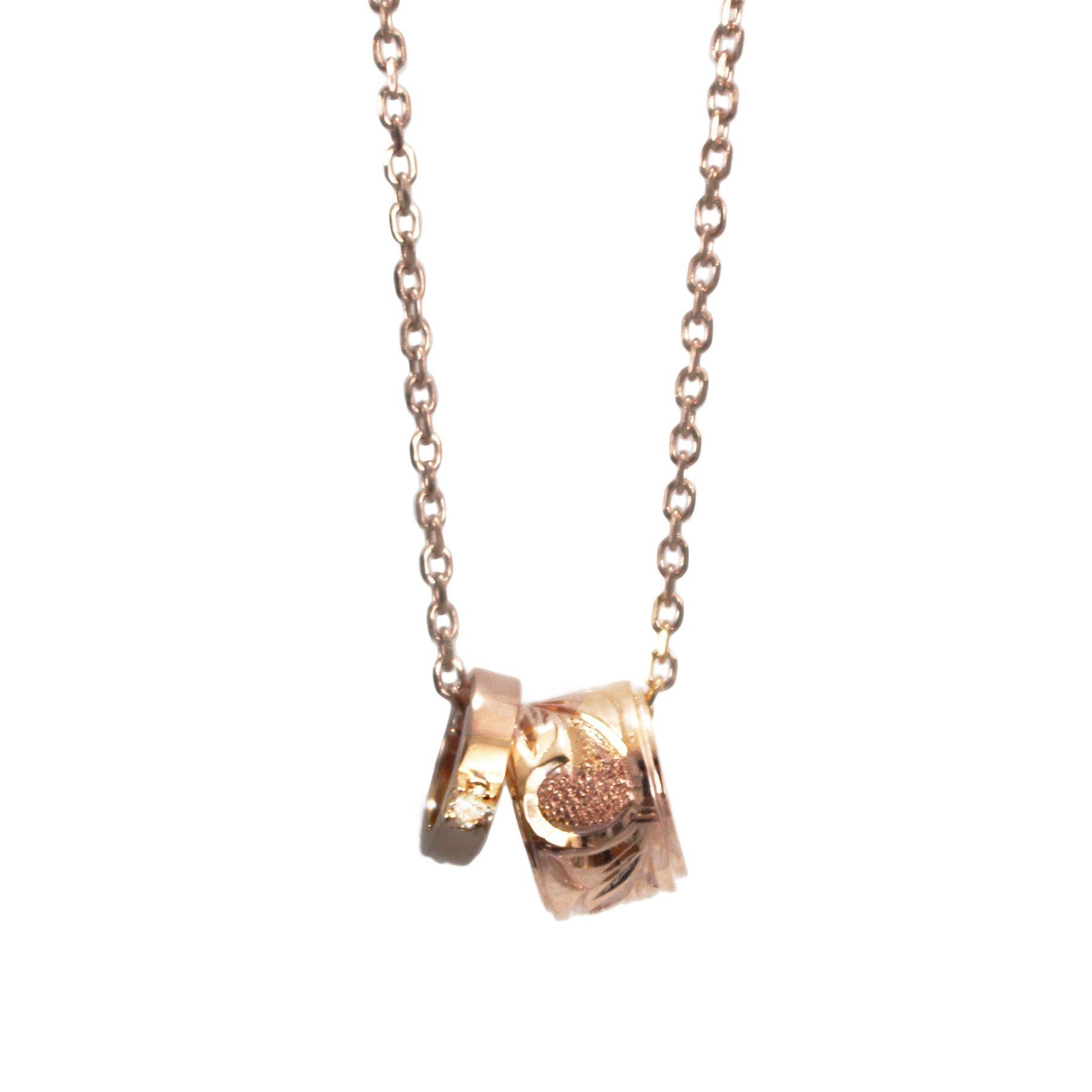 

Ashes Jewelry Scroll Hawaiian Pink Gold Extra Capsule with Photo Frame