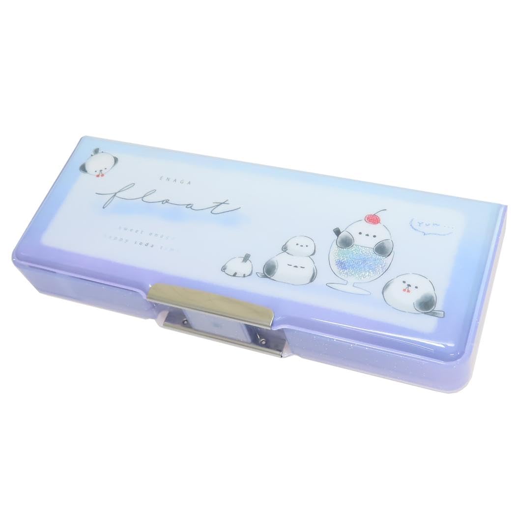 

Kamio Japan Enaga Float Compact Opening Pencil New Students [Pencil Case] Double-Sided Case/For фиолетовый