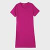Mid-length 2024 Summer T-Shirt Dress - Loose, Slim, Round Neck, Age-Defying, Short-Sleeved Trend for Middle-Aged Women