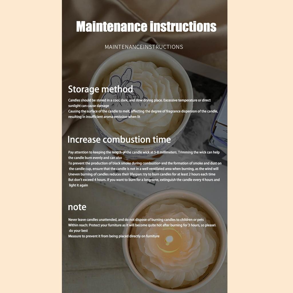 Camellia Scented Candle Gift Box Set Home Bedroom Senior Birthday Gift New Year Gift