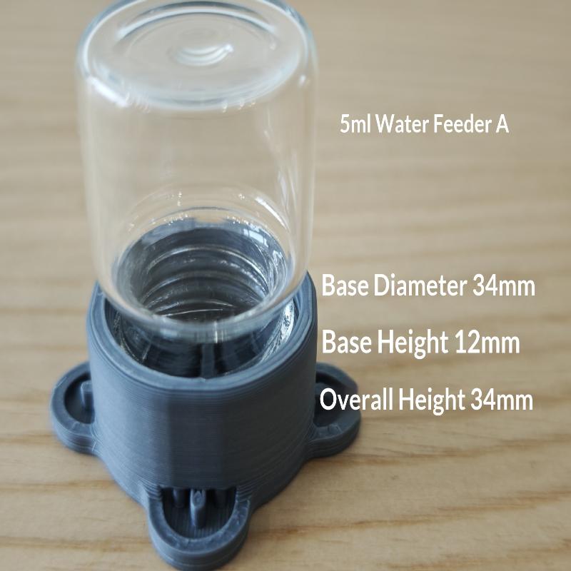 1Pcs Honey Sugar Water Can Be Fed Drectly Formicarium Farm Accessory 5Ml Glass Waterer Feeder For Ants Colony Prevent Drowning