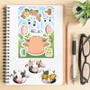 8PCS Cartoon Little Cow Face Changing Sticker Cartoon Graffiti Laptop Phone Skateboard Motorcycle Bicycle Stationery Sticker