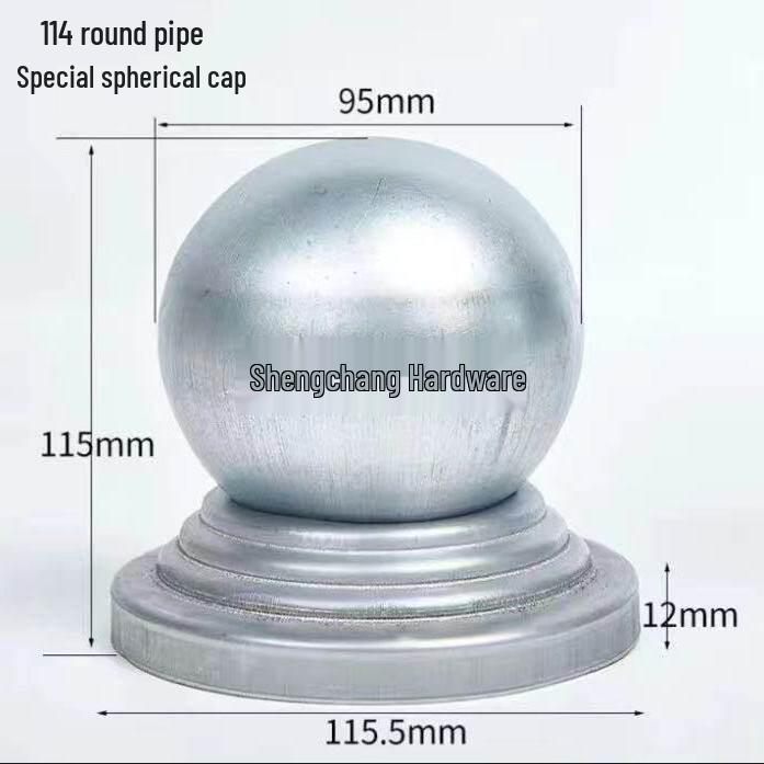 Wrought Iron Hollow Decorative Staircase Post Cap - Round Handrail Ball for Railing Fence Accessories