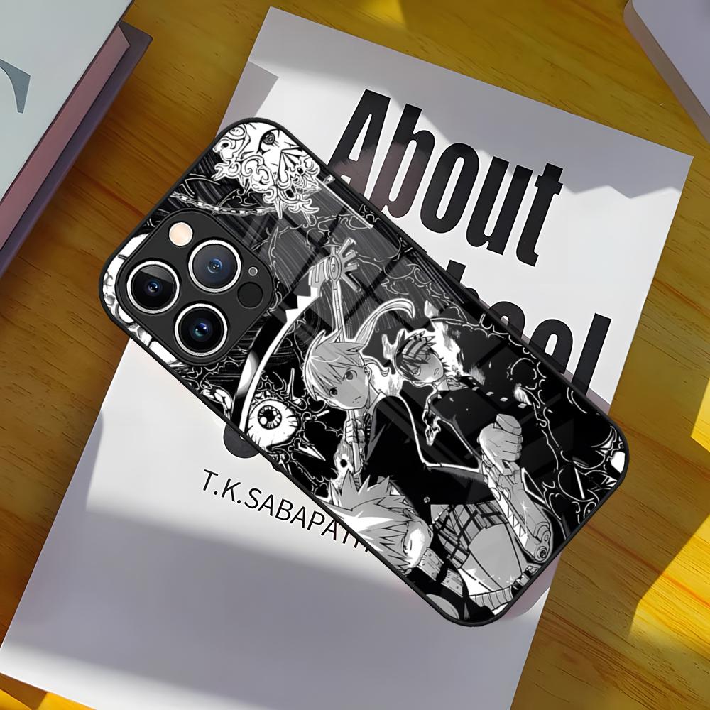 S-Soul Eater Phone Case Glass Cover For IPhone 17 15 Pro Max 14 Pro 16 12 11 13 Mini X XR XS 8 7 Plus SE