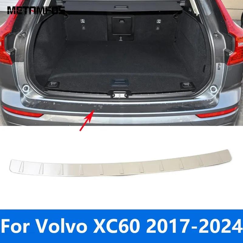 For Volvo XC60 XC 60 2017- 2024 Exterior Rear Trunk Bumper Foot Plate Tailgate Door Sill Scuff Guard Plate Accessories