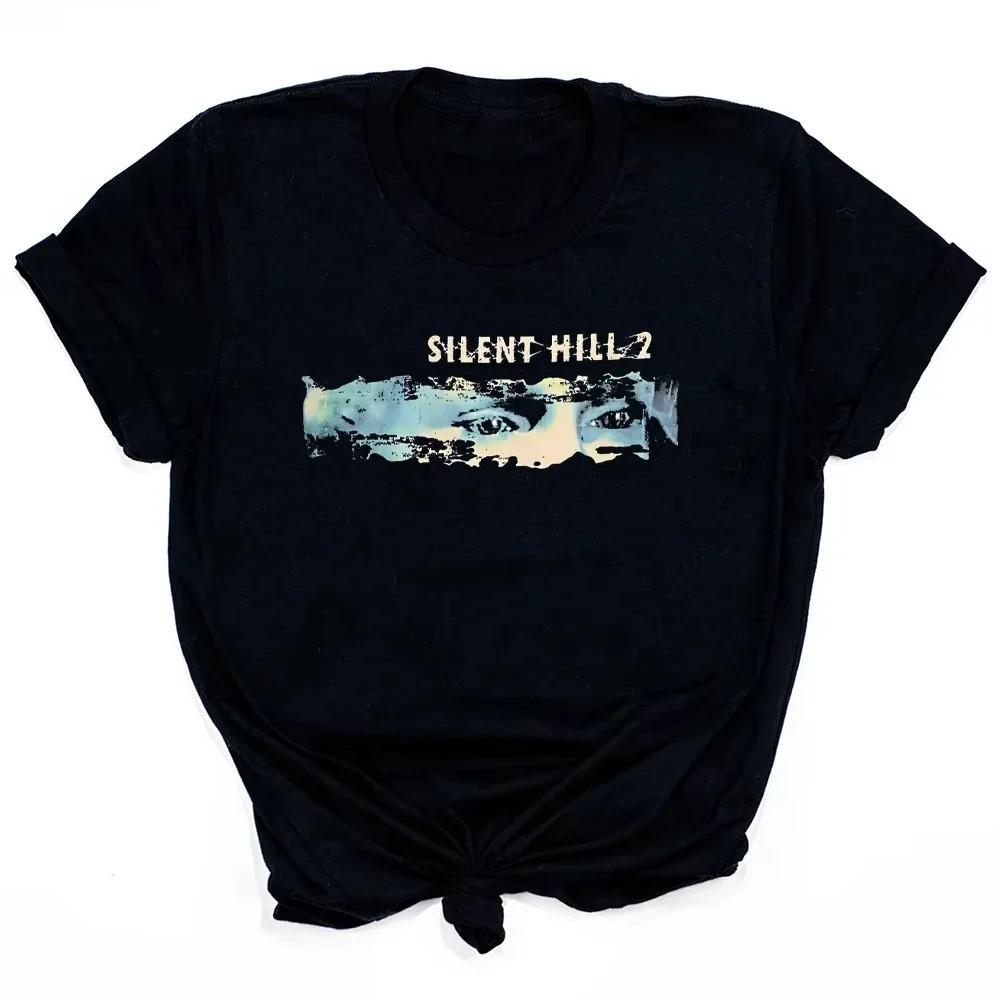 2026 Silent Hill 2 Cotton Printed T Shirt Horror Shirt Men Women Casual Short Sleeve Round Neck Tee Shirt Gothic Retro Adult T-Shirts