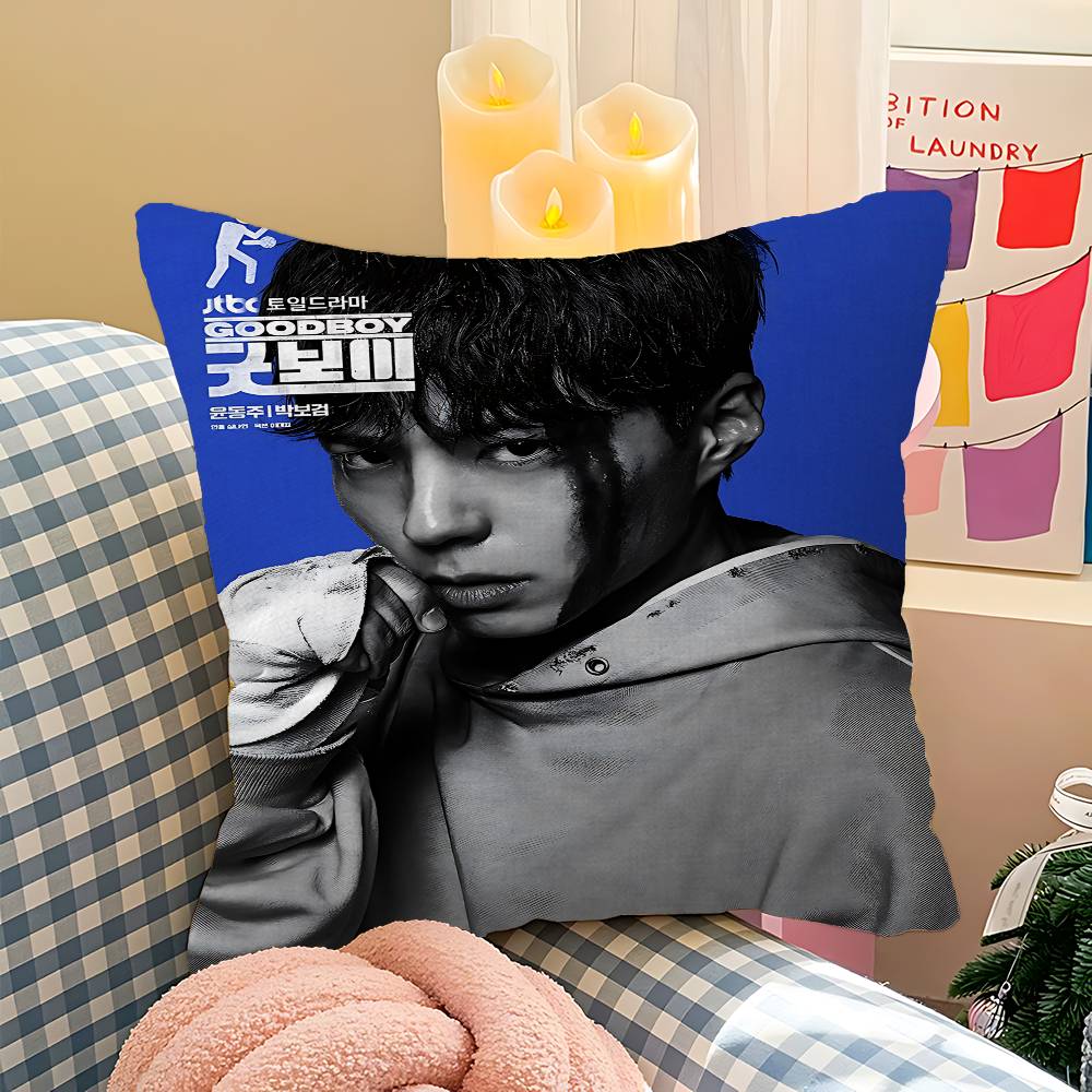 Hot Kdrama G-Good Boy Cushion Cover Car Throw Pillow Case For Sofa Car Christmas Gift 40x40cm 45x45cm