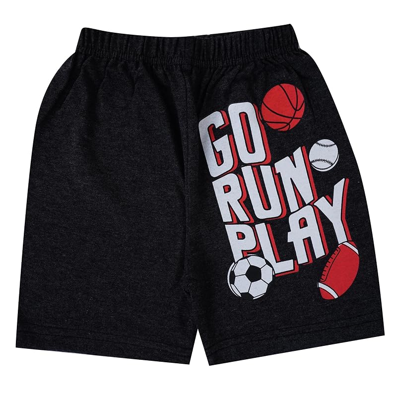 T2F Boy' Printed Cotton Regular Fit Shorts(Pack of )