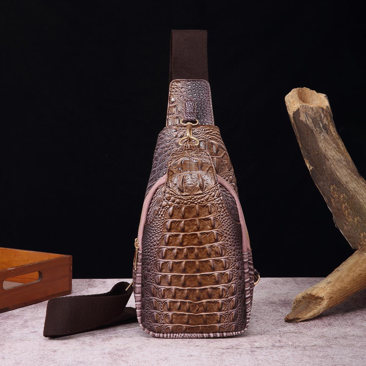 

Сумка на грудь с градиентом из искусственной кожи, женская сумка с крокодиловым узором, модная ретро-сумка с широким плечевым ремнем, женская нагрудная сумка, поясная сумка, сумка через плечо