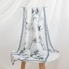Silk Scarf Long Shawl Mom Floral Print Satin Wrap Gift Lightweight Breathable