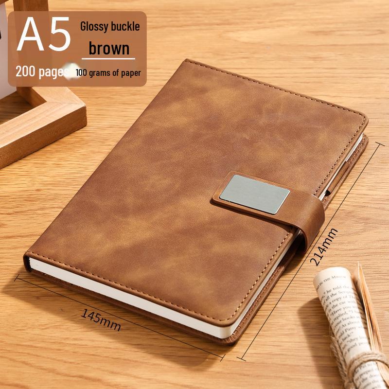 Custom A5 Office Notebook - Thick, Simple Notepad for Business Meetings, Logo Printable