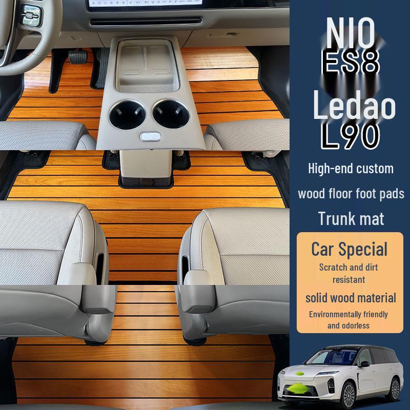 Dedicated Solid Wood Floor Mats for Nio ES8 Lydo L90 - Custom Car Flooring Accessories