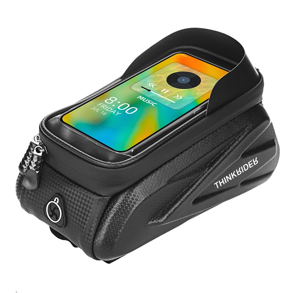 ThinkRider Bike Bag 2L Frame Front Tube Cycling Bag Bicycle Waterproof Phone Case Holder 7 Inches Touchscreen Bag