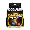 Dog Man Cartoon Teenage Backpack Outdoor Student Business  Daypack for Men Women College Canvas Bags