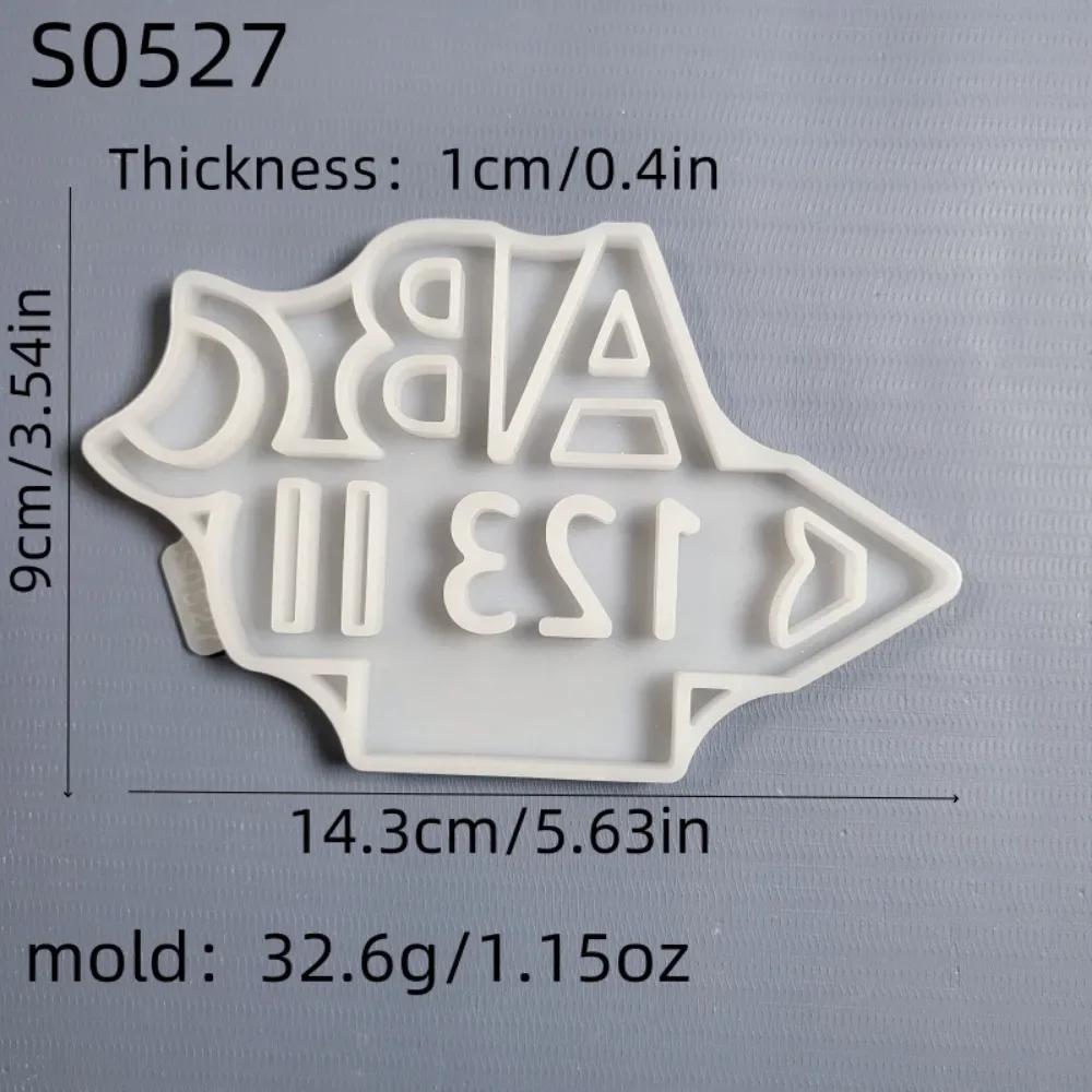 DIY Alphanumeric Pencil Shaped Silicone Mold Cement Gypsum Plaster Candle Holder Reusable Plug in Style Decorative Candle Stand