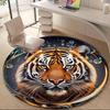 1PC Tiger Sphere Office Round Area Rug, Indoor Mat Suitable For Office, Under Office Chairs Bedroom Living Room Home Decor, Room Deco 013
