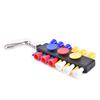 1X Golf Tee Holder Carrier With 12 Plastic Tees W 3 Ball Markers W 1 Keychain