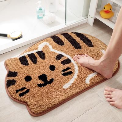 Katzenform Haus Badezimmer Bodenmatte Stark Saugfähig Cartoon Tier Toilette Schnell Trocknend Fußmatte Rutschfeste Matte