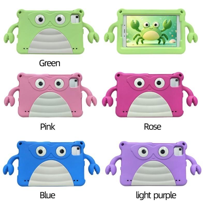 3D Cute Crab Tablet Case For Samsung Tab A11 A9 8.7 Inch A7 Lite Tab 3 8.0 T310 T311 T290 T295 Kids Cover For Huawei M5 M3 8.4