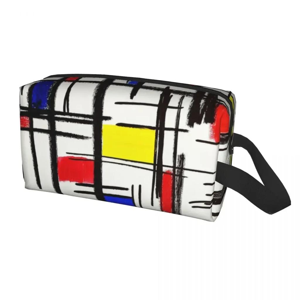 Cestovní Piet Mondrian Minimalistický De Stijl Toaletní taška Móda Moderní umění Organizér na make-up a kosmetiku Krása Úložný prostor Pouzdro Dopp Kit