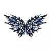 Vintage Hollow Angel Wings Brooch Dark Rhinestone Feather Pin Women