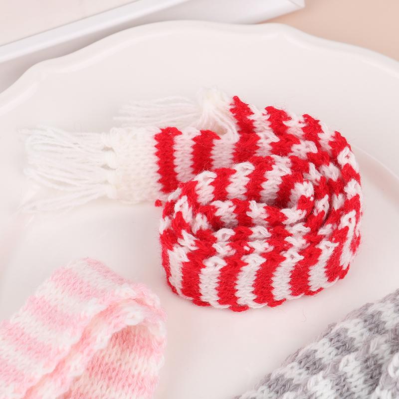 

1/6 Кукольный домик Миниатюрный вязаный шарф Украшение DIY Аксессуары для одежды кукол красный