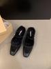 Fashion Hot Selling Shallow Mouth Square Toe Shoe Woman 2025 Elegant Casual Female Sneaker Flats Loafers Fur New Winter On Heels Stretch