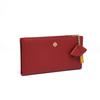 Mari eclaire 17 9 100% natural cowhide leather women's pretty slim long wallet
