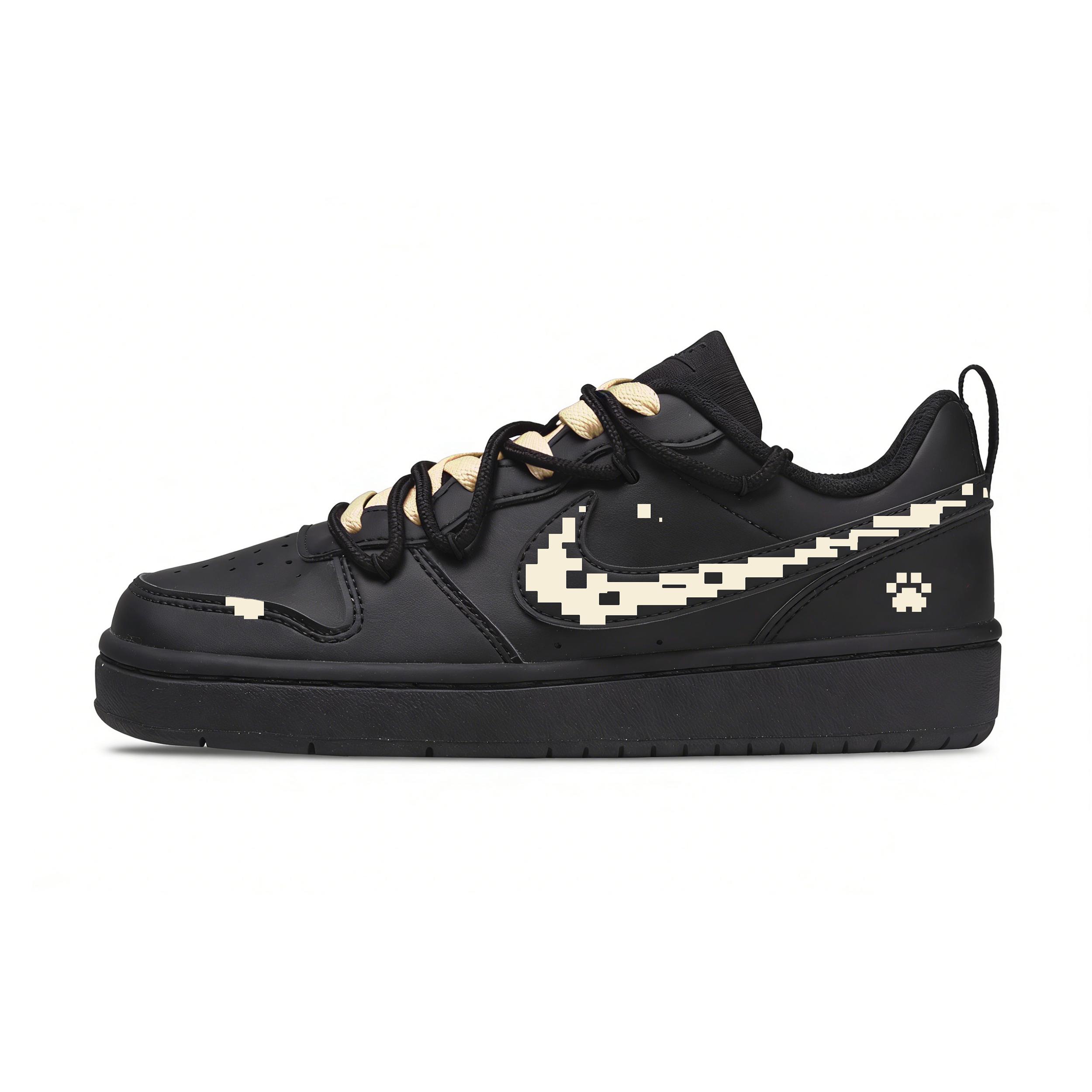 

Nike Court Borough Leather Low top Skateboard Shoes Women s Black DV5456-002(Team2086-) 36