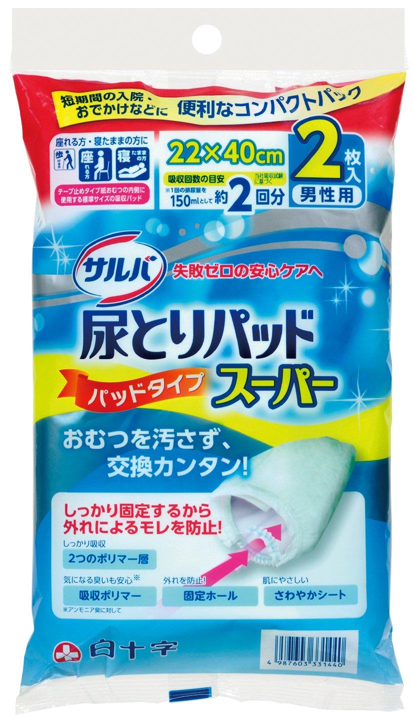 

Salva Super Впитывающие урологические прокладки 2 шт. на липучке [Пробная упаковка] Мужские прокладки, (для типа) зелёный