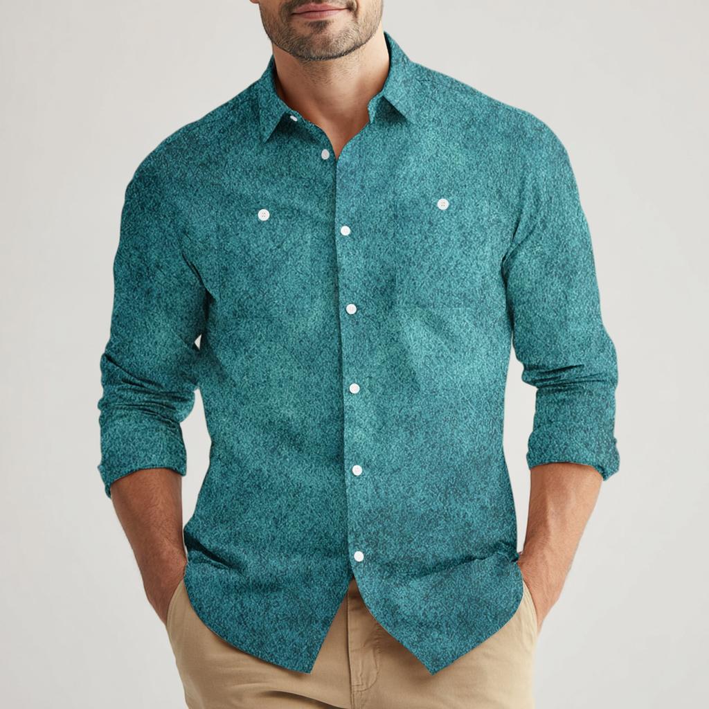 Men's Loose Classic Lapel Multi-pocket Industrial Work Shirt Top