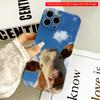 Cow Gazing At Blue Sky Clouds Phone Case All Inclusive Film Hard Phone Case, Compatible with iPhone 18 Pro Max 17 16 15 14 13 12 11