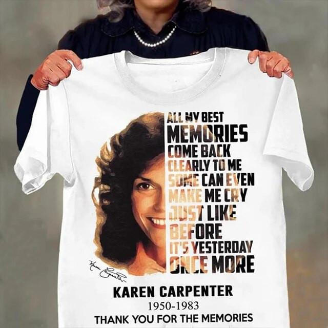 26 Karen Carpenter 1950-1983 Thank You For The Memories T-shirt TMB2335 Unisex T-Shirt M