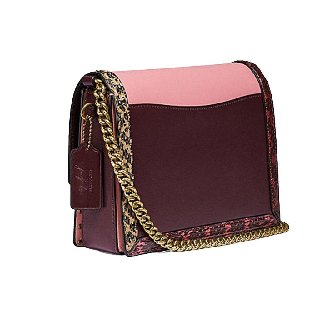 Coach X Jennifer Lopez Hutton 22 Adjustable Strap Flap Snake Print Leather Chain Bag Women Shoulder Bag C0805-B4S8Y