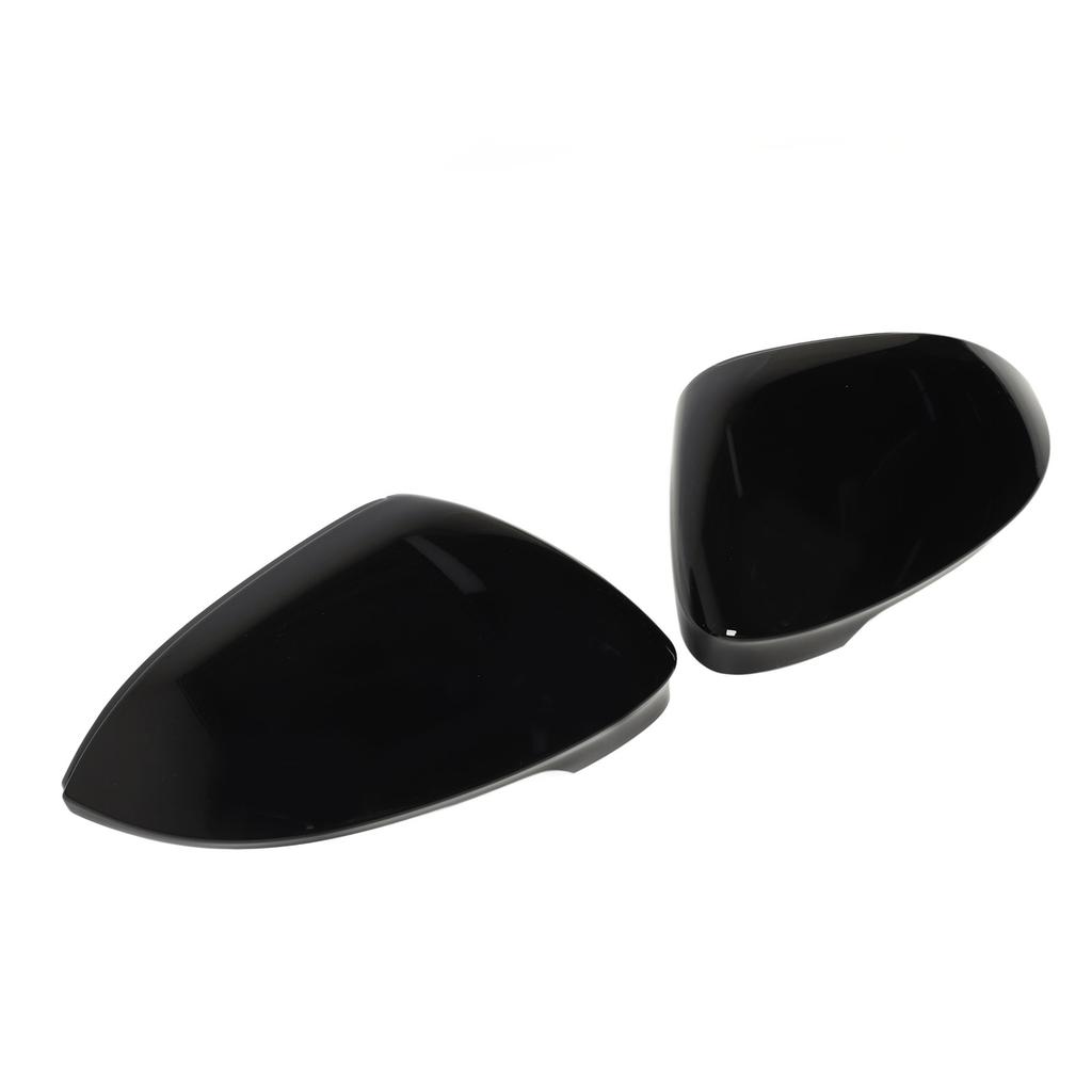 2PCS Rearview Mirror Cover Bright Black Smooth Texture Door Side Mirror Cap Housing Fit For ID3 Mk8 2020+