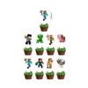 MC Pixel Games Birthday Party Decorations Tableware Cup Plate Napkin Tablecloth My World Balloon  Party Favors Gifts Supplies