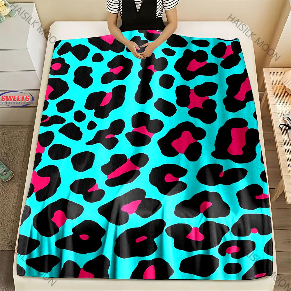 New Arrived! Colorful Leopard Themed Blankets for Friends Son Daughter Wife Birthday Holidays Christmas Fashion Gift Fast Arrive