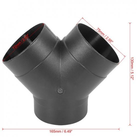 Pc of 1 75mm Car Heater Warm 3 Way Air Ducting Pipe Y Shape Outlet Connector