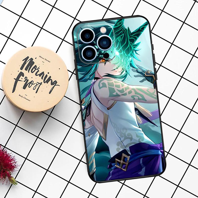 Genshin Impact Xiao Case For iPhone 14 13 12 11 16 15 Pro Max Plus Mini X XR XS Max 7 8 Soft TPU Back Cover