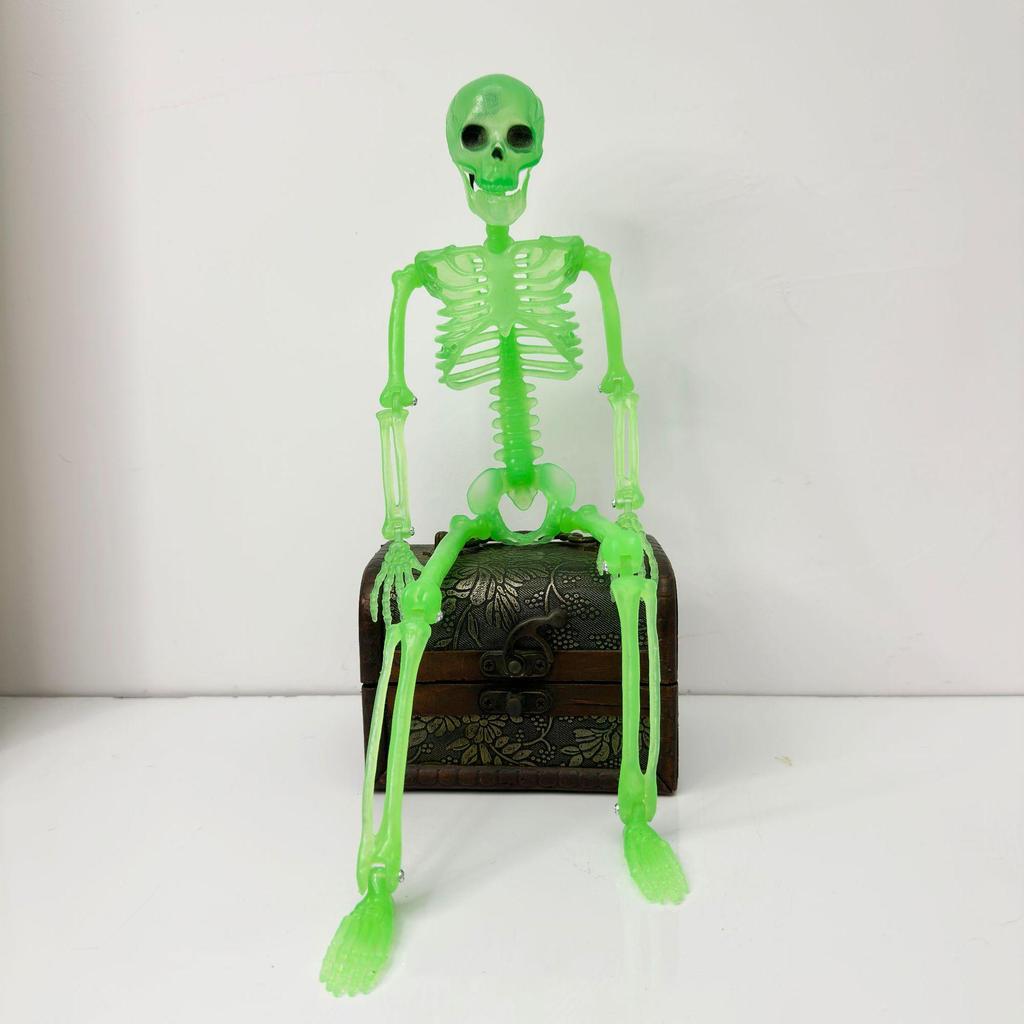 Movable Joint Halloween Skeleton Decoration: Plastic Skull Pendant & Props