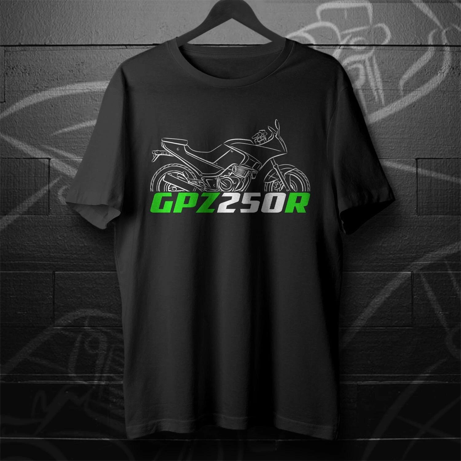 Black men s and women s T-shirt For Kawasaki GPZ250- Motorcycle S