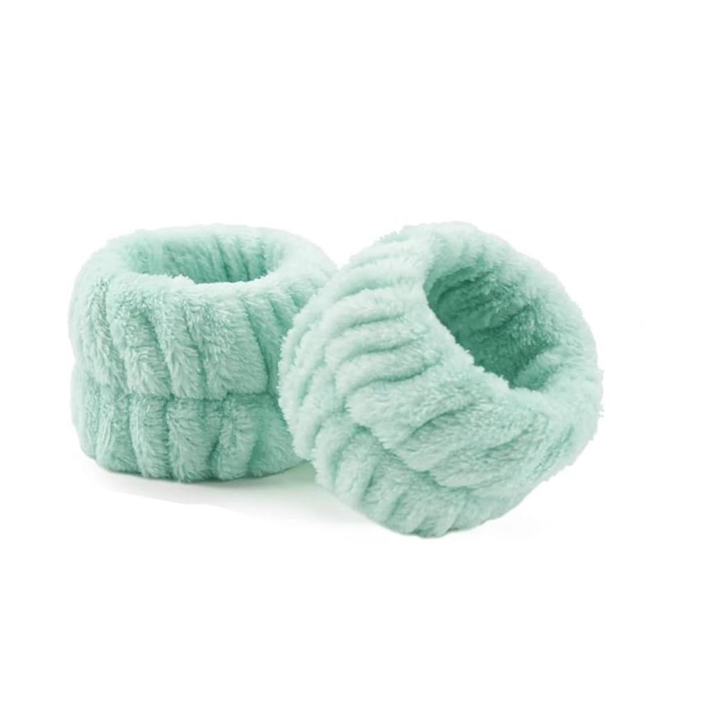 2 Pezzi Fasce da Polso Riutilizzabili per Spa in Asciugamano Morbido in Microfibra per Lavare il Viso Donna Ragazza Yoga Corsa Sport Fascia da Polso Assorbi Sudore